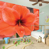 Orange Amaryllis Print Wall Sticker