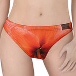 Orange Amaryllis Print Women's Thong