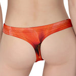 Orange Amaryllis Print Women's Thong