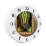 Orange And Black African Dashiki Print Alarm Clock