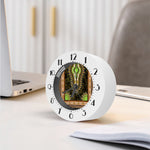 Orange And Black African Dashiki Print Alarm Clock