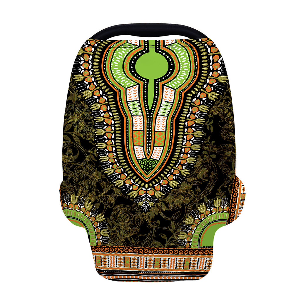 Orange And Black African Dashiki Print Baby Seat Cover