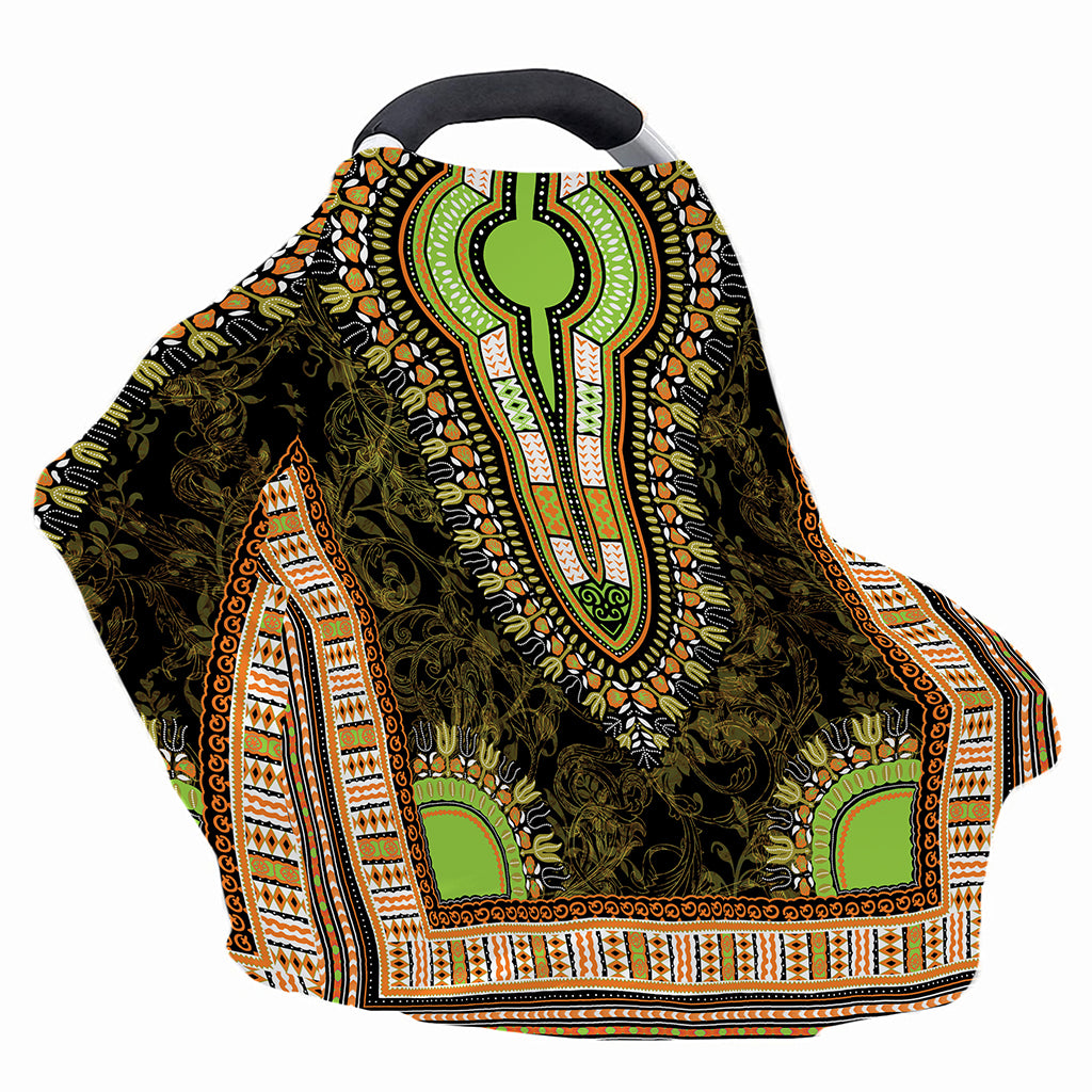 Orange And Black African Dashiki Print Baby Seat Cover