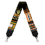 Orange And Black African Dashiki Print Bag Strap