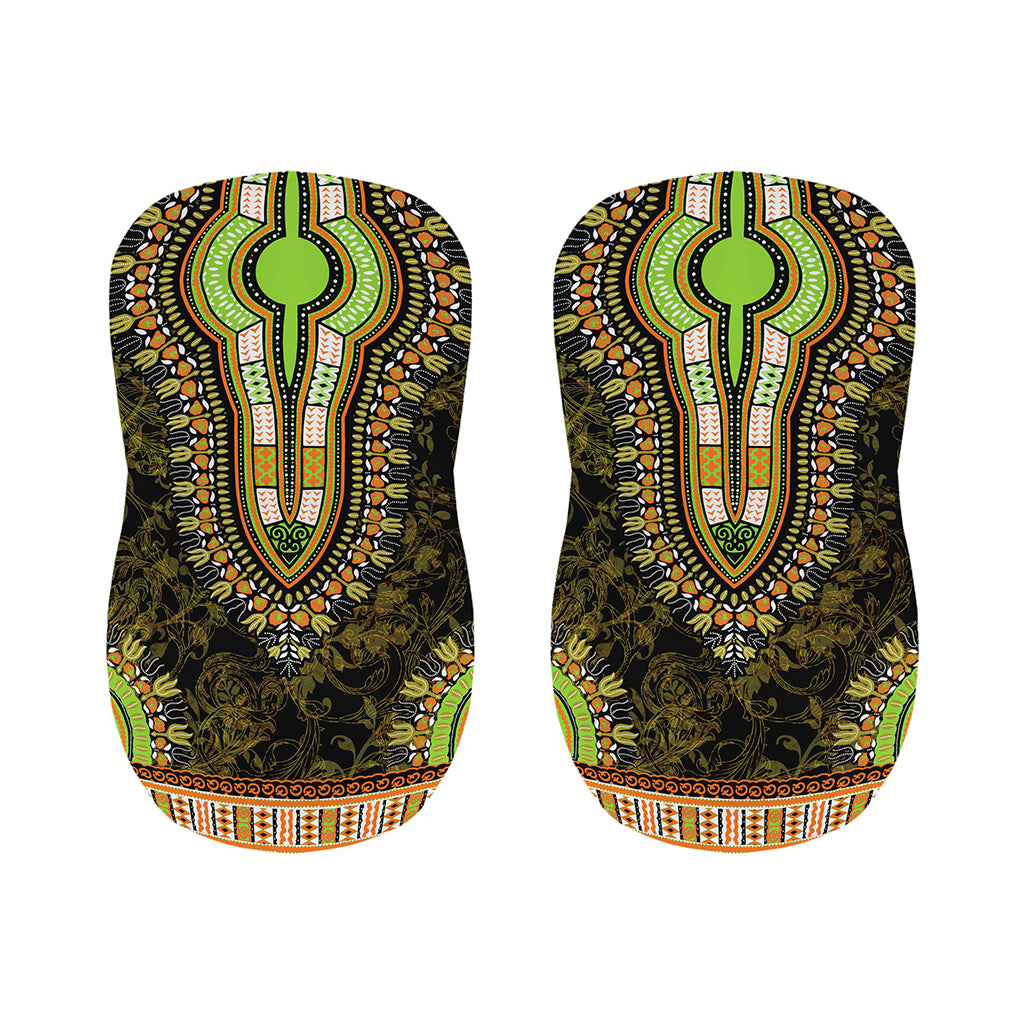 Orange And Black African Dashiki Print Bar Stool Covers