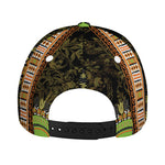Orange And Black African Dashiki Print Baseball Cap