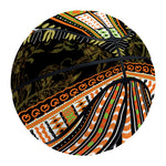 Orange And Black African Dashiki Print Basketball