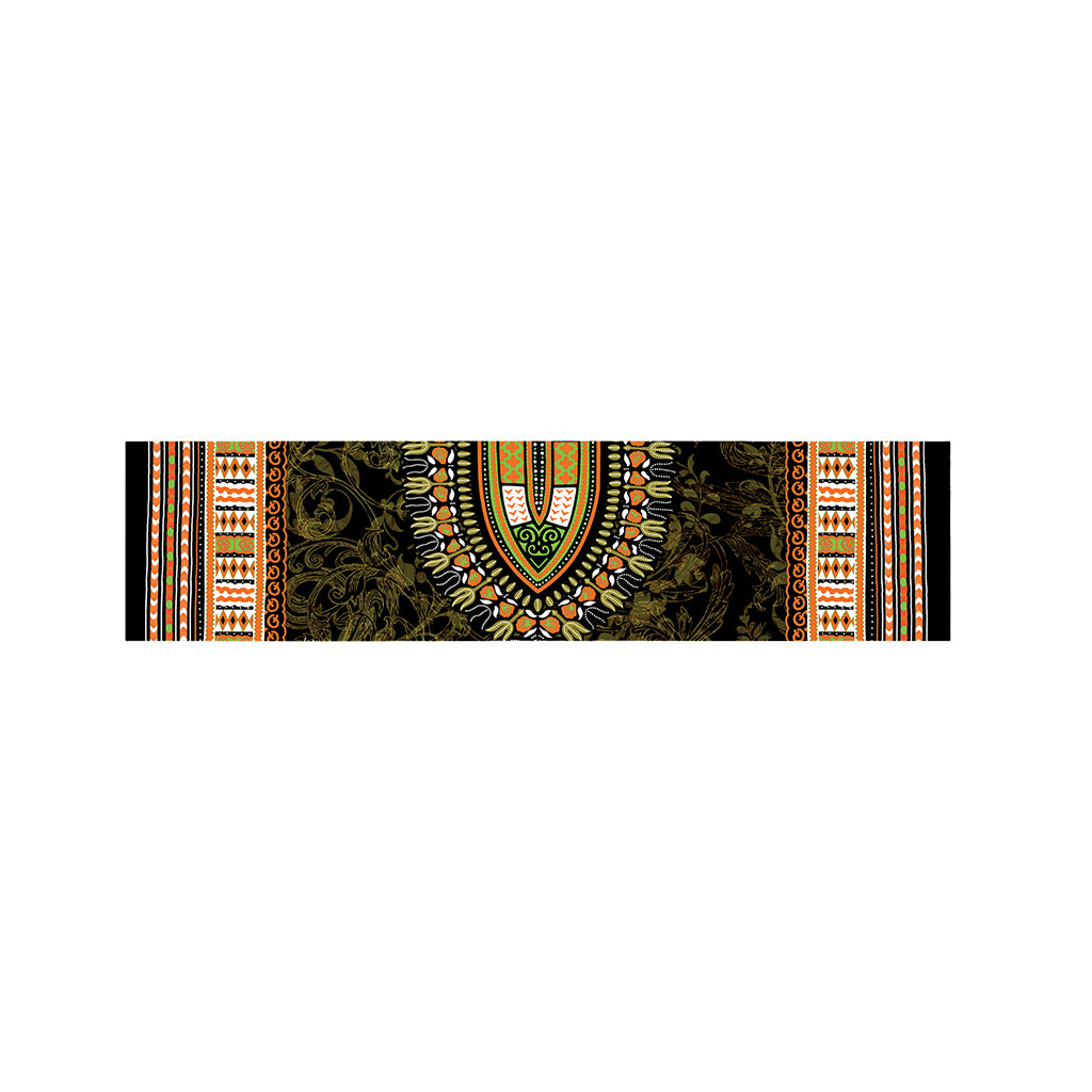 Orange And Black African Dashiki Print Bed Runner