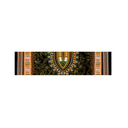 Orange And Black African Dashiki Print Bed Runner