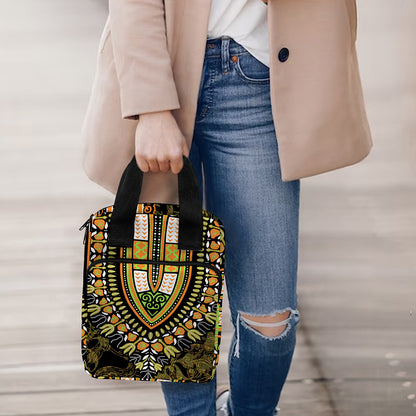 Orange And Black African Dashiki Print Bible Tote Bag