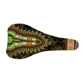 Orange And Black African Dashiki Print Bicycle Seat Cover