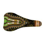 Orange And Black African Dashiki Print Bicycle Seat Cover