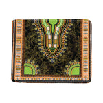 Orange And Black African Dashiki Print Bifold Wallet