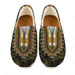 Orange And Black African Dashiki Print Casual Shoes