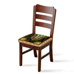 Orange And Black African Dashiki Print Chair Cushion Cover