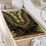 Orange And Black African Dashiki Print Changing Pad Cover
