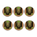 Orange And Black African Dashiki Print Coaster Set