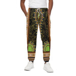 Orange And Black African Dashiki Print Cotton Pants