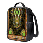 Orange And Black African Dashiki Print Crossbody Lunch Bag