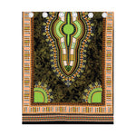 Orange And Black African Dashiki Print Curtain