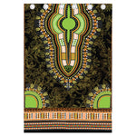 Orange And Black African Dashiki Print Curtain