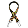 Orange And Black African Dashiki Print Dog Seat Belt