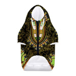 Orange And Black African Dashiki Print Dog Zip Up Hoodie