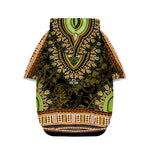 Orange And Black African Dashiki Print Dog Zip Up Hoodie