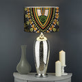 Orange And Black African Dashiki Print Drum Lamp Shade