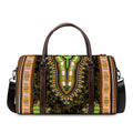 Orange And Black African Dashiki Print Duffel Bag