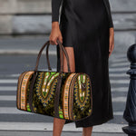 Orange And Black African Dashiki Print Duffle Bag
