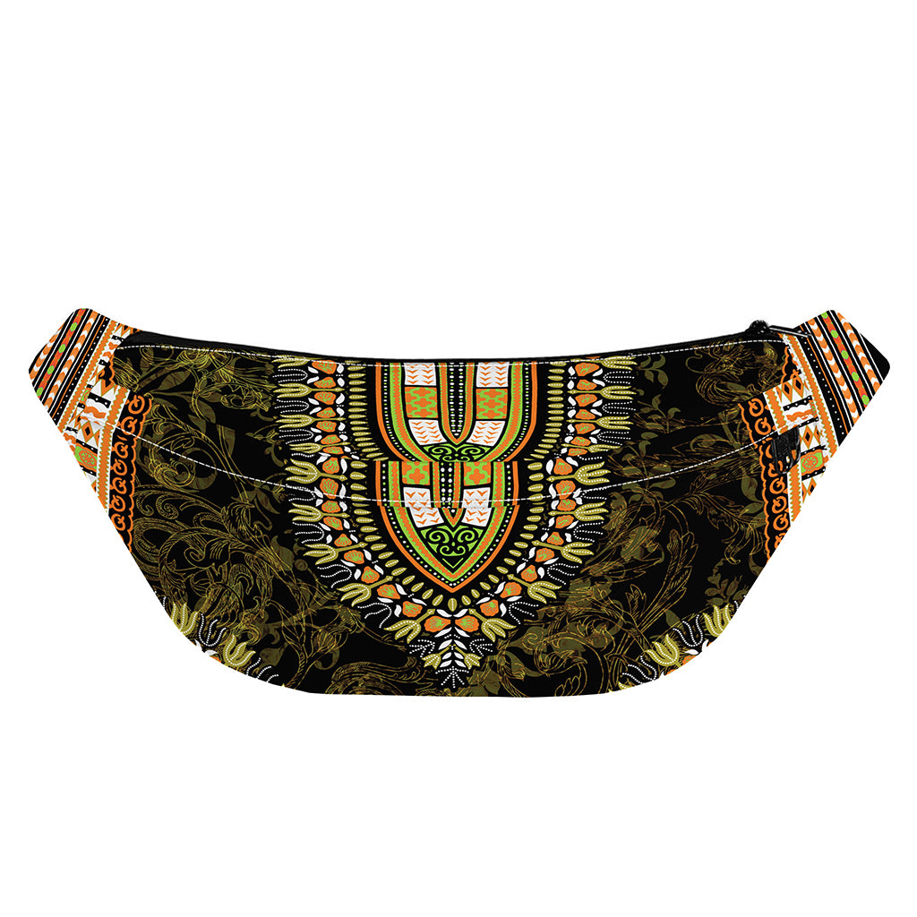 Orange And Black African Dashiki Print Fanny Pack