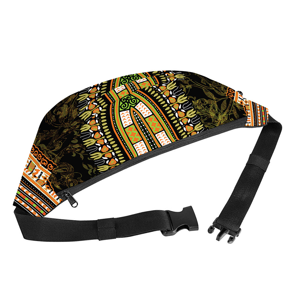 Orange And Black African Dashiki Print Fanny Pack
