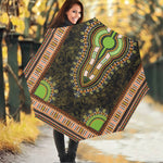 Orange And Black African Dashiki Print Foldable Umbrella