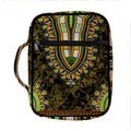 Orange And Black African Dashiki Print Front Pocket Bible Bag