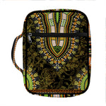 Orange And Black African Dashiki Print Front Pocket Bible Bag