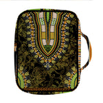 Orange And Black African Dashiki Print Front Pocket Bible Bag