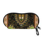 Orange And Black African Dashiki Print Glasses Case