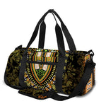 Orange And Black African Dashiki Print Gym Bag