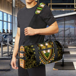 Orange And Black African Dashiki Print Gym Bag