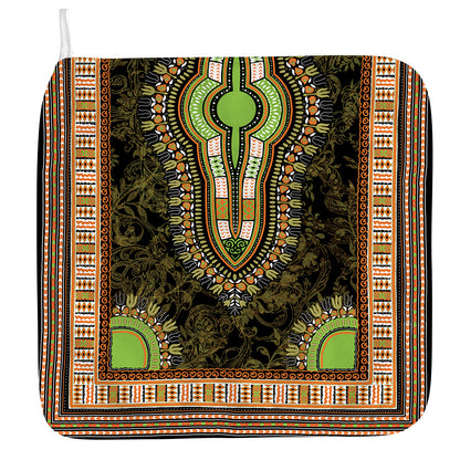 Orange And Black African Dashiki Print Hand Towel