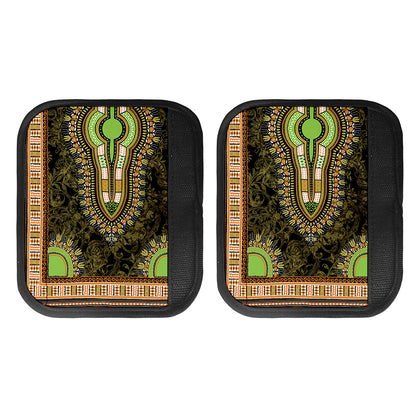 Orange And Black African Dashiki Print Handle Covers