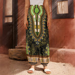 Orange And Black African Dashiki Print Harem Pants
