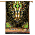 Orange And Black African Dashiki Print House Flag
