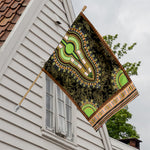 Orange And Black African Dashiki Print House Flag