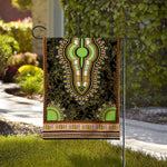 Orange And Black African Dashiki Print House Flag