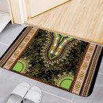 Orange And Black African Dashiki Print Indoor Door Mat