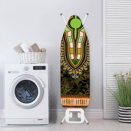 Orange And Black African Dashiki Print Ironing Board Cover