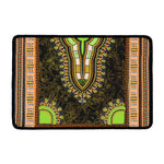 Orange And Black African Dashiki Print Kitchen Mat