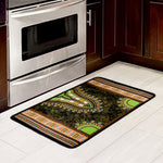 Orange And Black African Dashiki Print Kitchen Mat